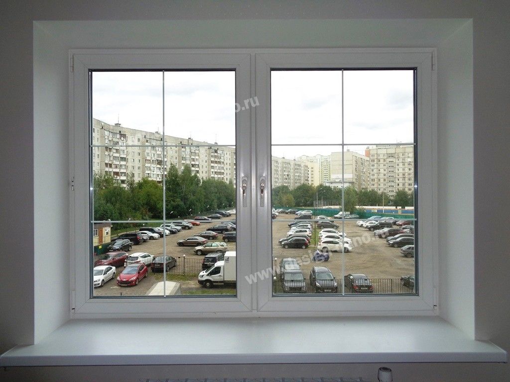 Остекление двух окон и балконного блока в