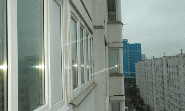 Остекление балкона, три окна, Москва