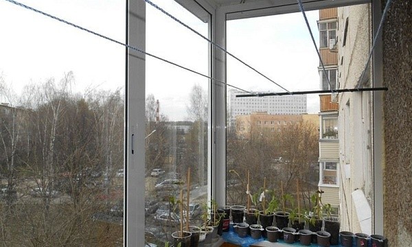 Остекление балкона в Красногорске, вид из окна